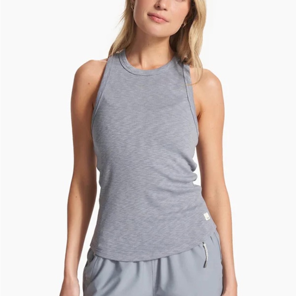 VUORI Sunrise High Neck Casual Tank Top Heather Gray Women's XS